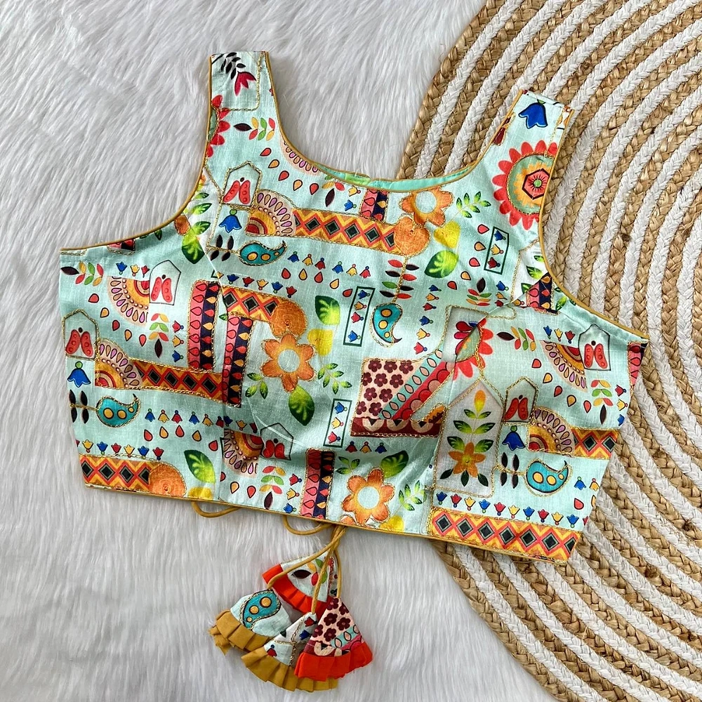 Multicolor Floral Printed Blouse — view 1