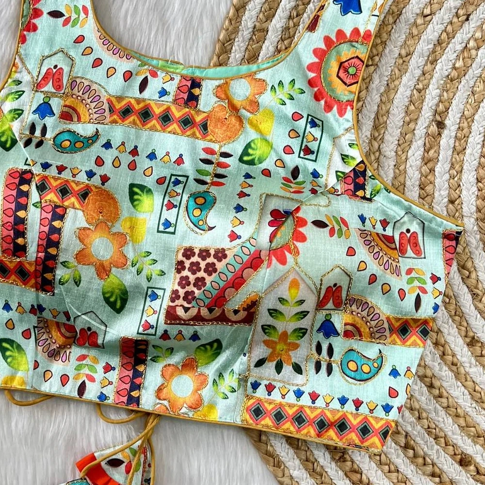 Multicolor Floral Printed Blouse — view 2