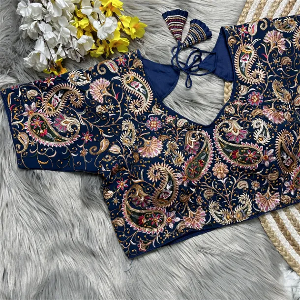 Morpeach Heavy Kashmiri Embroidery Work Fox Georgette Blouse
