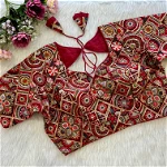 Maroon Color Heavy Embroidery Kashmiri Blouse 