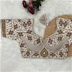 Royal Off White Heavy Bridal Wedding Blouse with Embroidery
