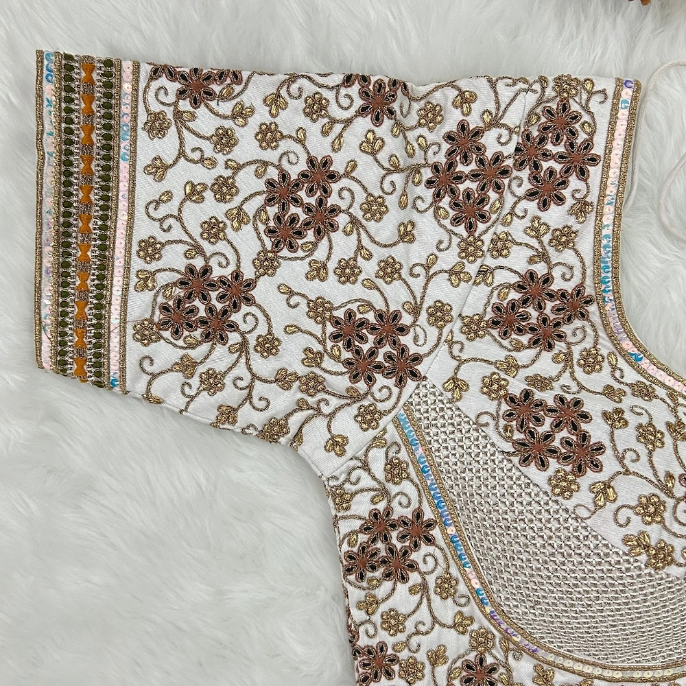 Royal Off White Stylish Bridal Blouse  — view 3