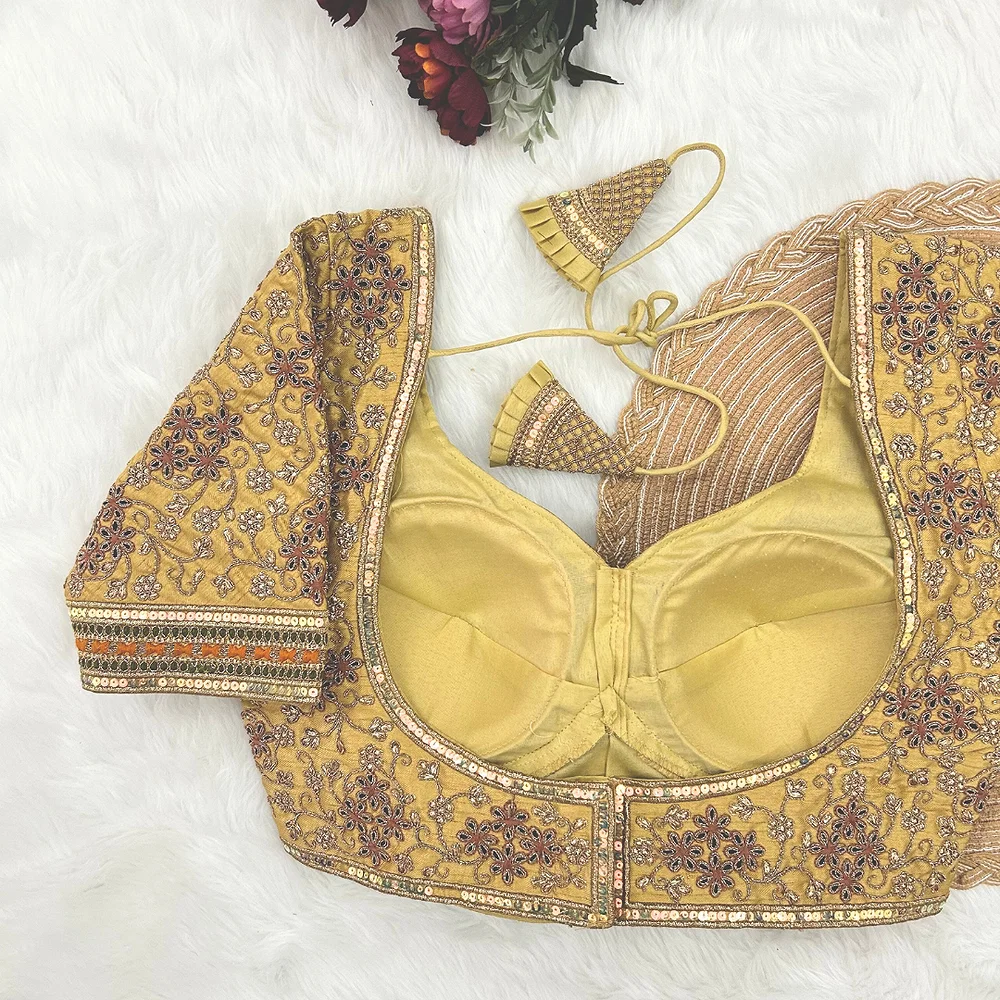 Royal Gold Stylish Bridal Blouse  — view 2