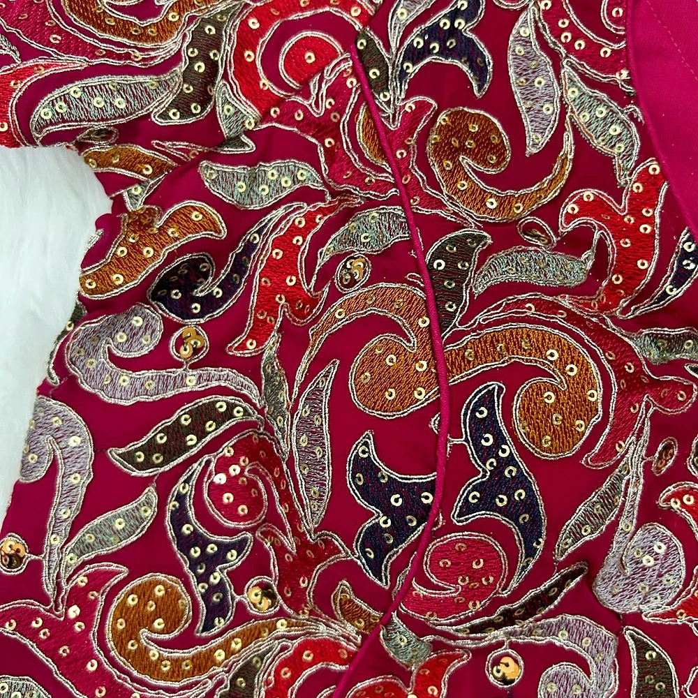 Rani Fox Georgette Embroidery & Thread Work Party Wear Blouse — view 3