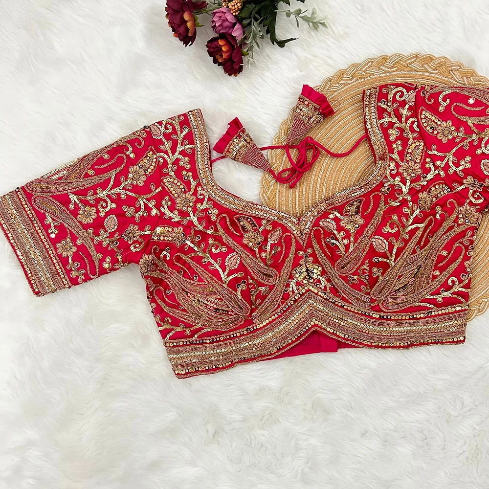 Rani Color Heavy Apple-Cut Bridal Blouse — view 1