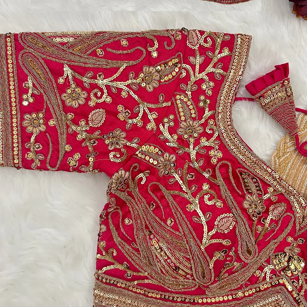 Rani Color Heavy Apple-Cut Bridal Blouse — view 3