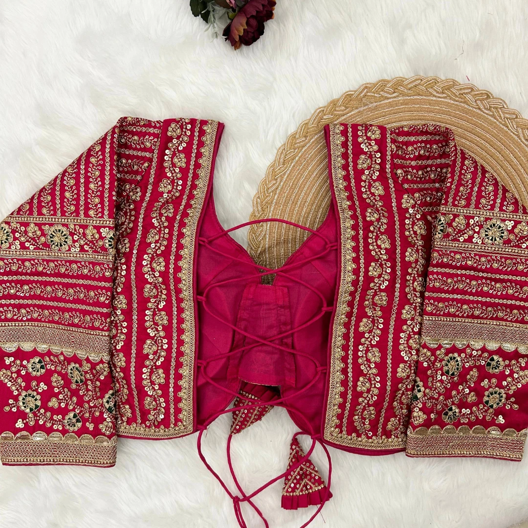 Rani Pink Silk Open-Back Blouse