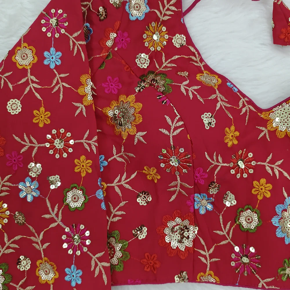 Rani Color Sequence Fox Georgette Blouse — view 3