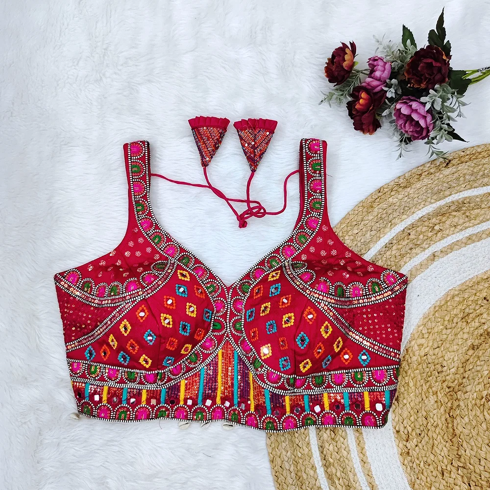 Rani  Color Handwork Kutchi Work Blouse — view 1