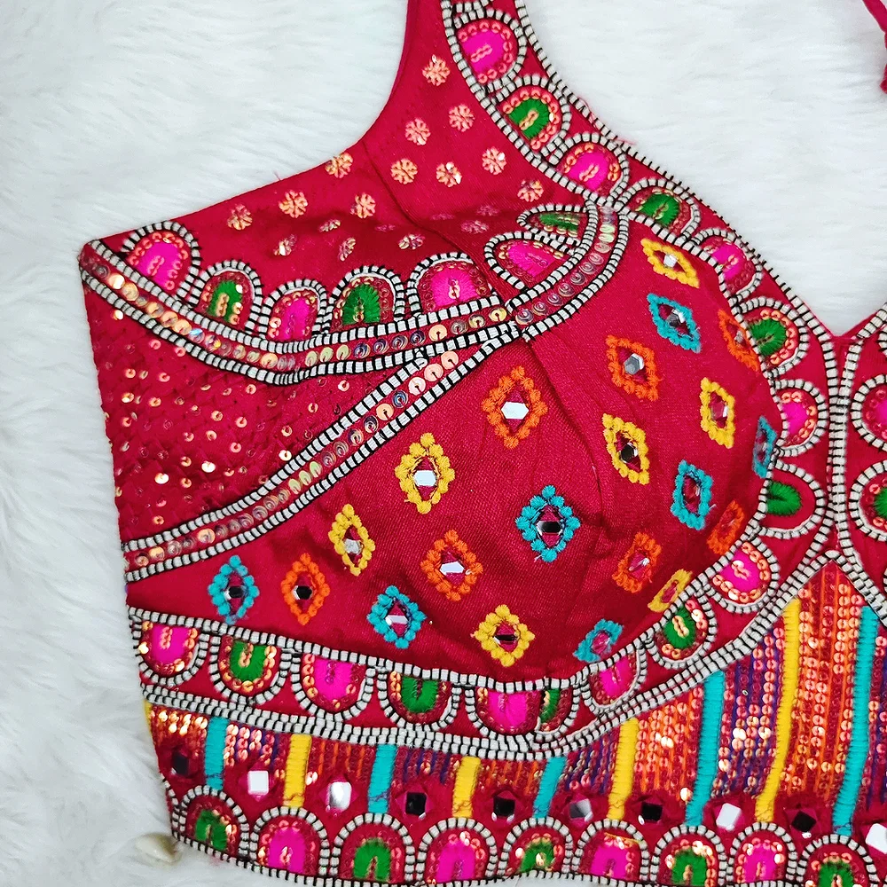 Rani  Color Handwork Kutchi Work Blouse — view 3