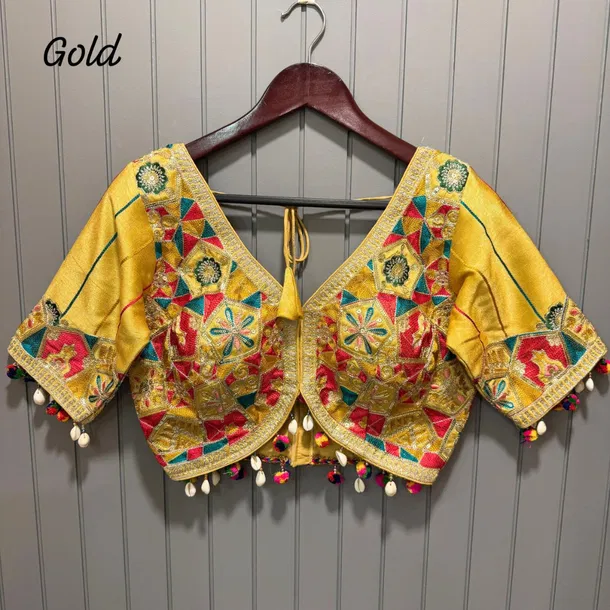 Traditional Navratri Special Apple Cut Blouse with Heavy Embroidery