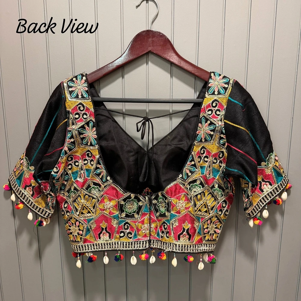 Traditional Navratri Special Apple Cut Blouse with Heavy Embroidery — view 2