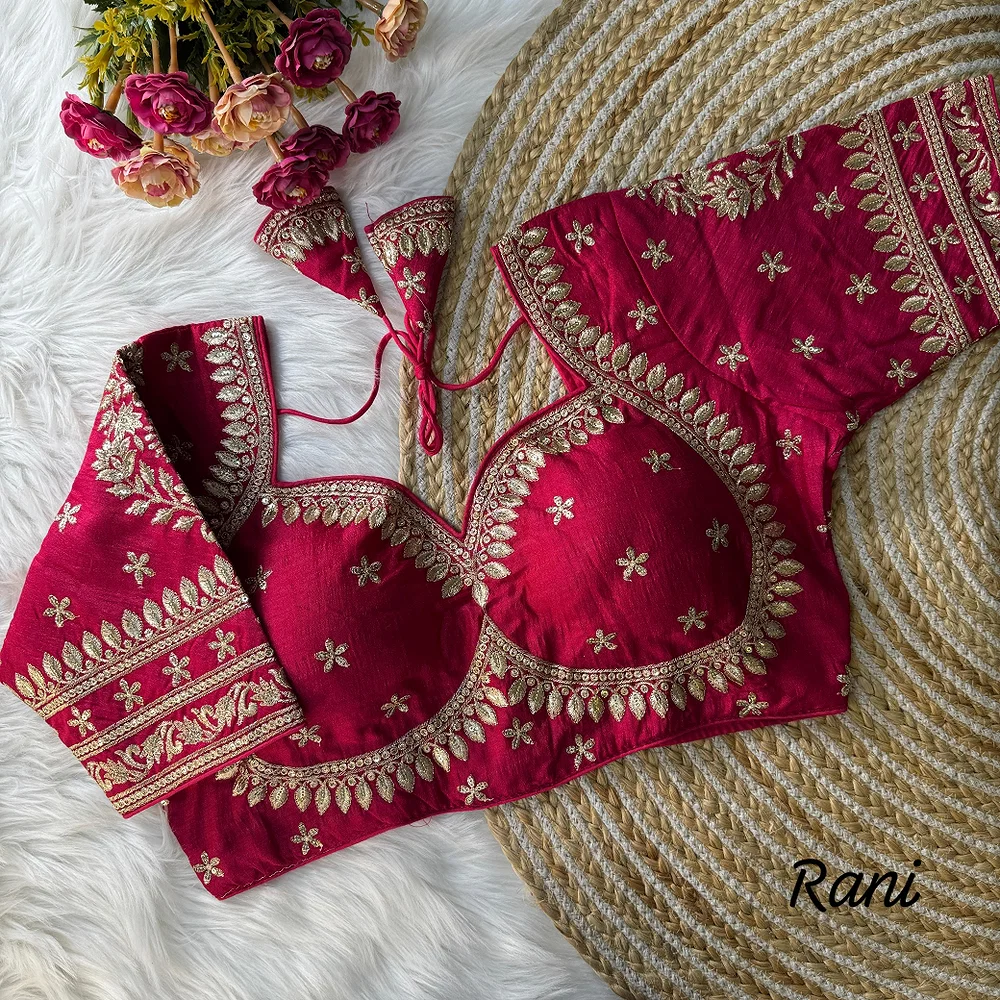  Rani Color Karwa Chauth Special Bridal Blouse — view 1