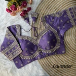 Lavender Color Karwa Chauth Special Bridal Blouse