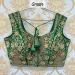 Green Color Beautiful Heavy Embroidery Codding & Thread Work Bridal Blouse