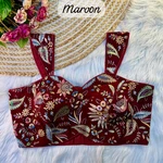 Maroon Color Western Style Embroidered Georgette Blouse