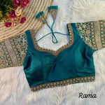 Rama Color Bridal Italian Silk Embroidered Blouse