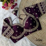 Wine Color Karwa Chauth Special Bridal Blouse