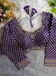Purple Color Full Sleeve Partywear Blouse