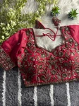 Rani Color Handwork Blouse with Stars & Beads Bridal Blouse