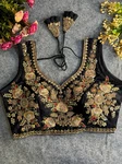 Black Beads Work Bridal Blouse
