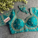 Rama Color Karwa Chauth Special Bridal Blouse