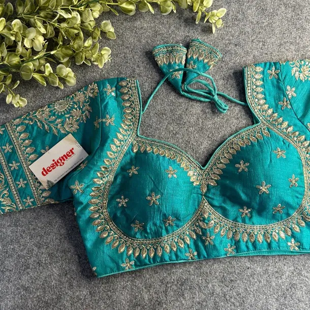 Rama Color Karwa Chauth Special Bridal Blouse