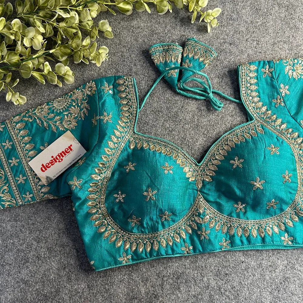Rama Color Karwa Chauth Special Bridal Blouse — view 1