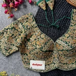 Green Color Beautiful Apple-Cut Bridal Blouse with Embroidery