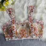 White Color Western Style Embroidered Georgette Blouse