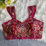 Rani Color Western Style Embroidered Georgette Blouse