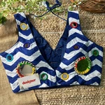 Blue Color Navratri Special Readymade Blouse with Mirror Work