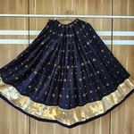 Black Color Multi Work Heavy Lace Readymade Chaniya for Navratri 