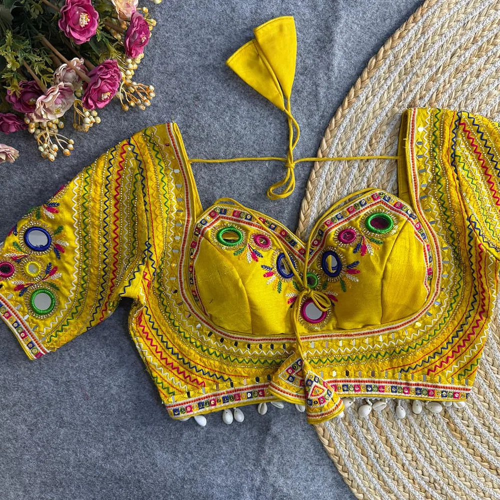 Yellow Color Navratri Special Readymade Blouse — view 1