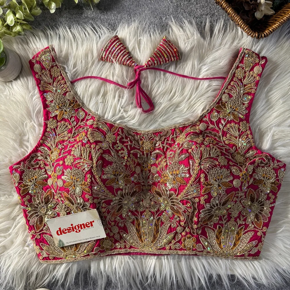 Rani Heavy Coding n Sequin Work Readymade Designer Blouse — view 1