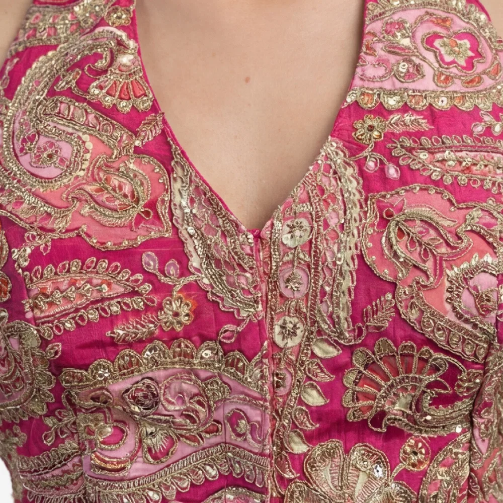 Rani Position Print Halter Neck Readymade Blouse — view 4