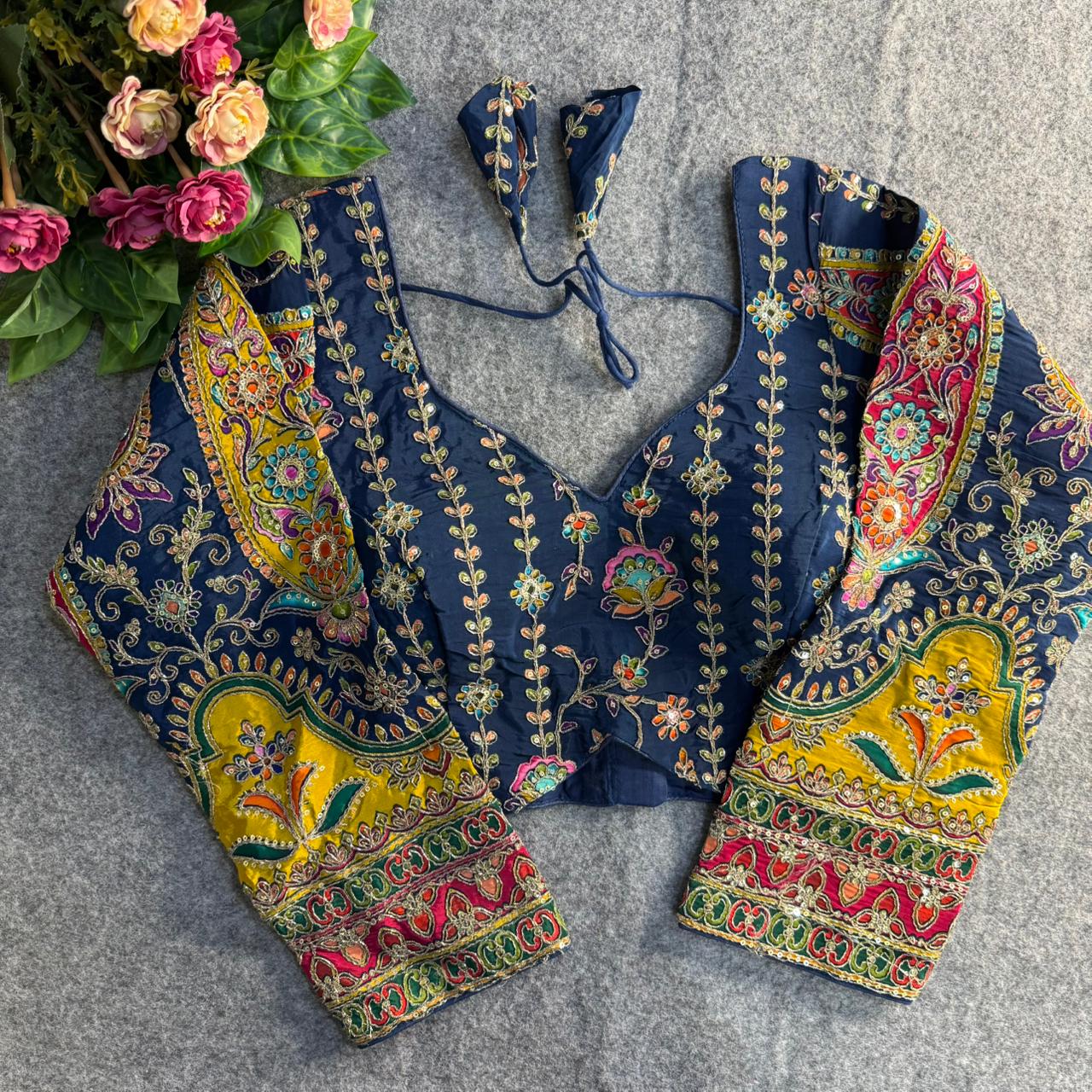 Morepeach Position Work Pure Soft Crepe Silk Designer Full Sleeve Blouse