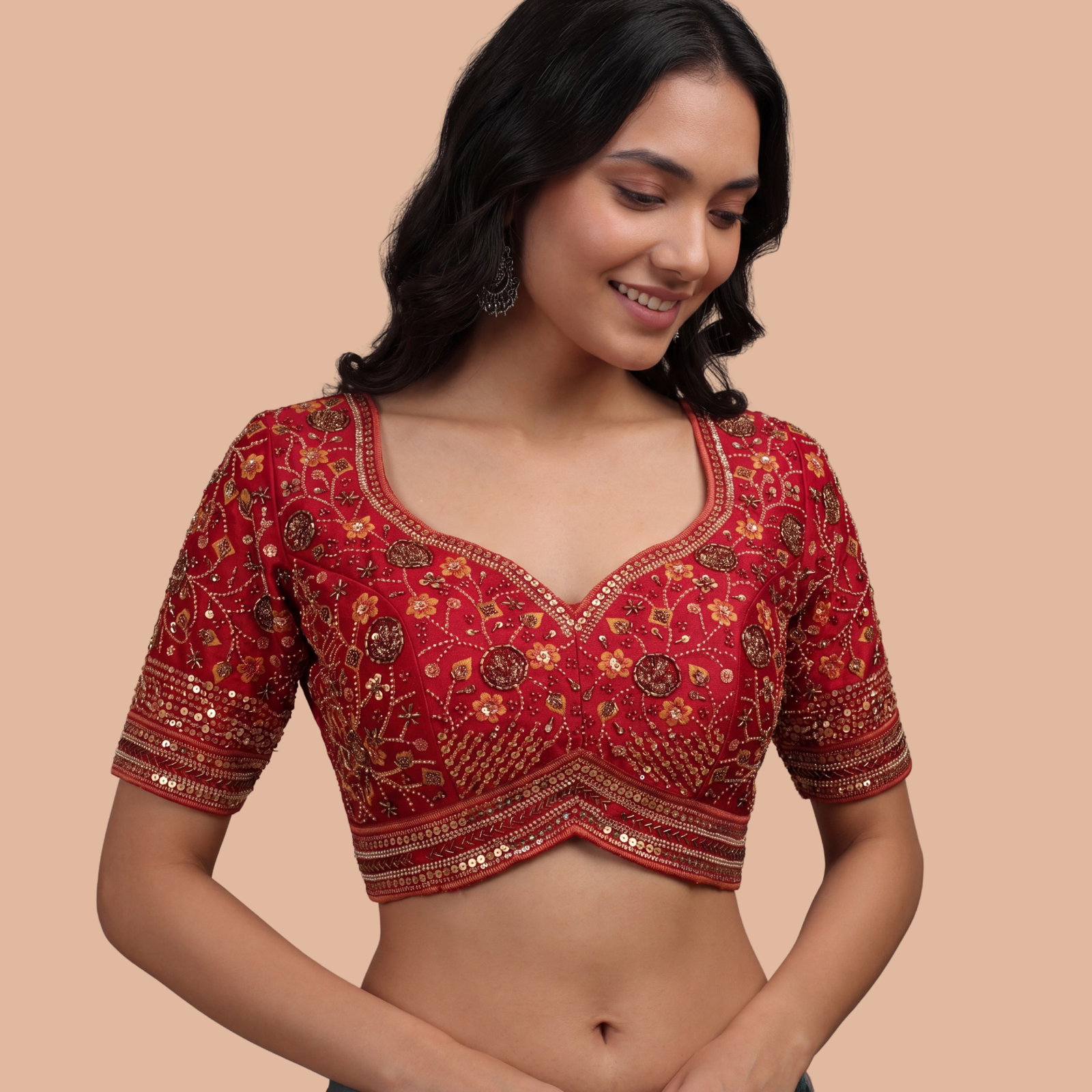 Rani Colour Heavy Handwork Party Blouse