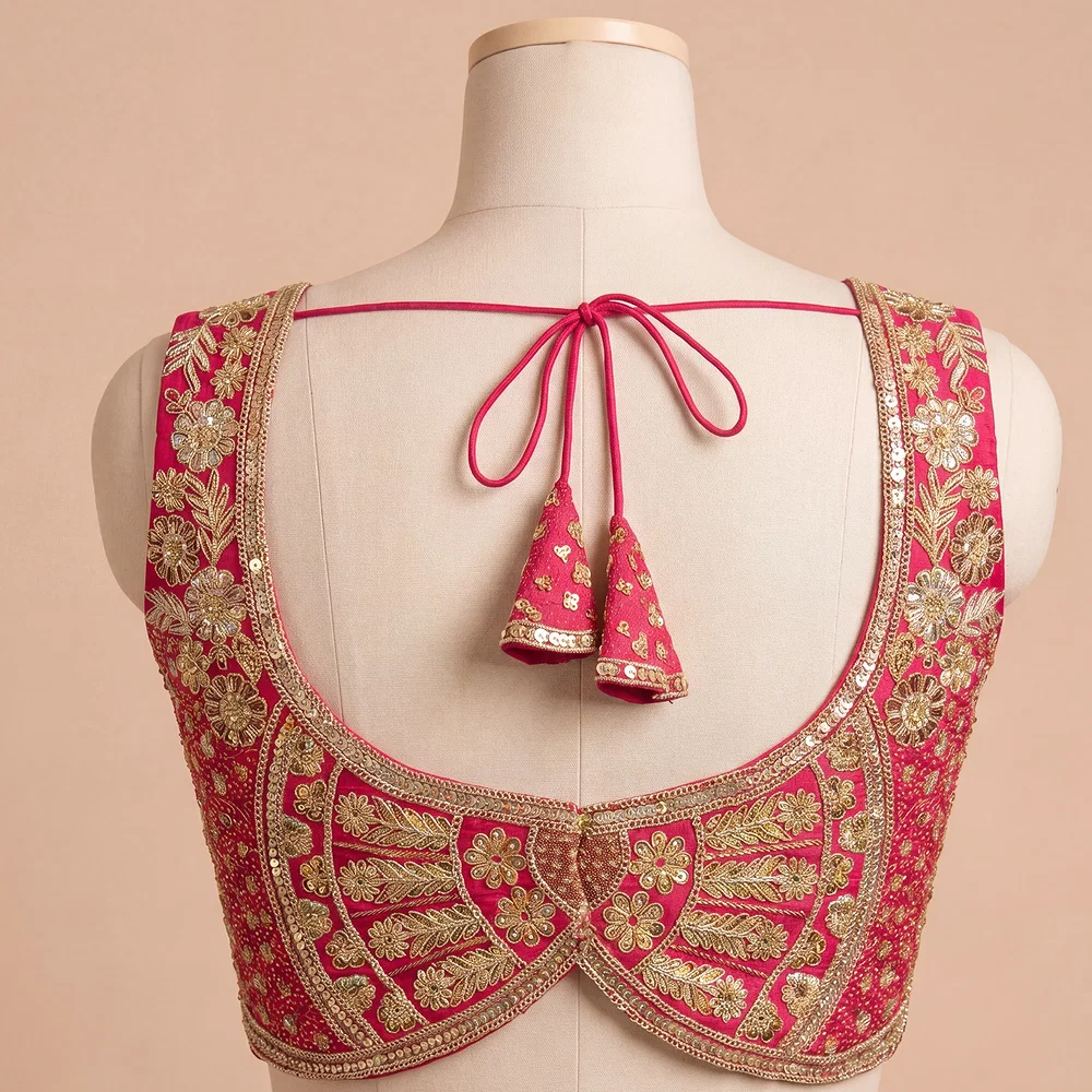 Rani Zari & Sequins Work  Partywear Sleeveless  Blouse — view 3