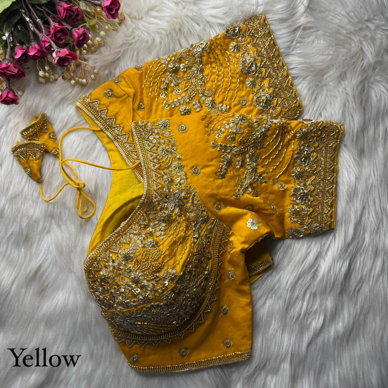 yellow blouse
