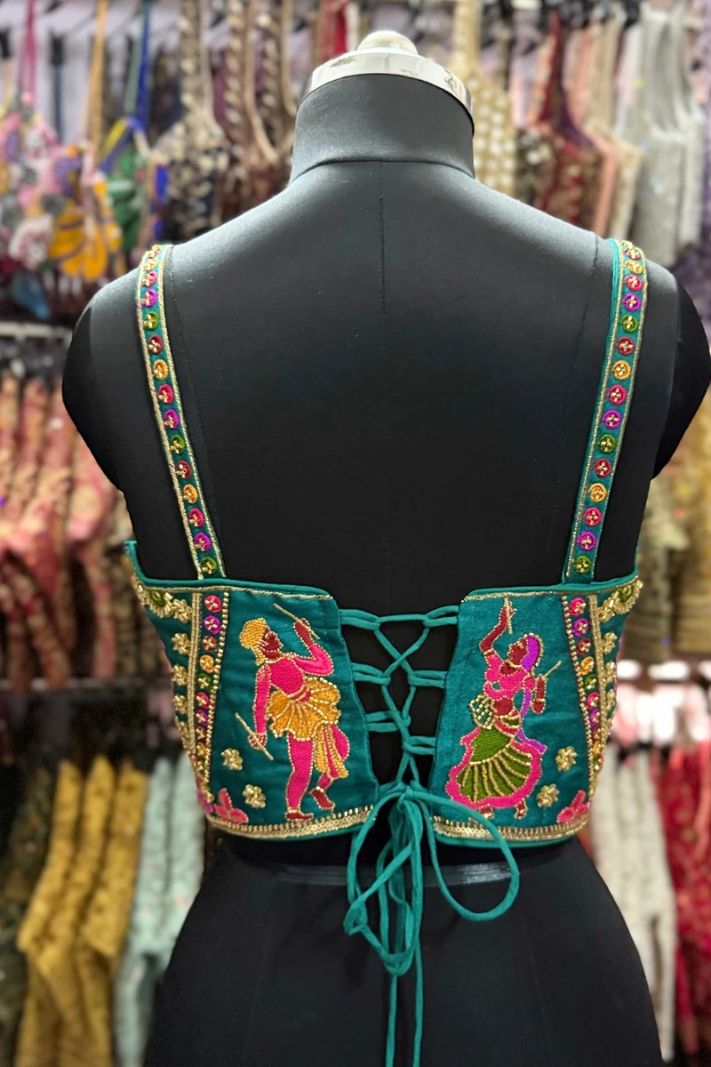 Rama Navratri Corset Garba Beads & Thread Work Blouse — view 3
