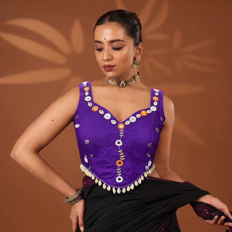 purple blouse