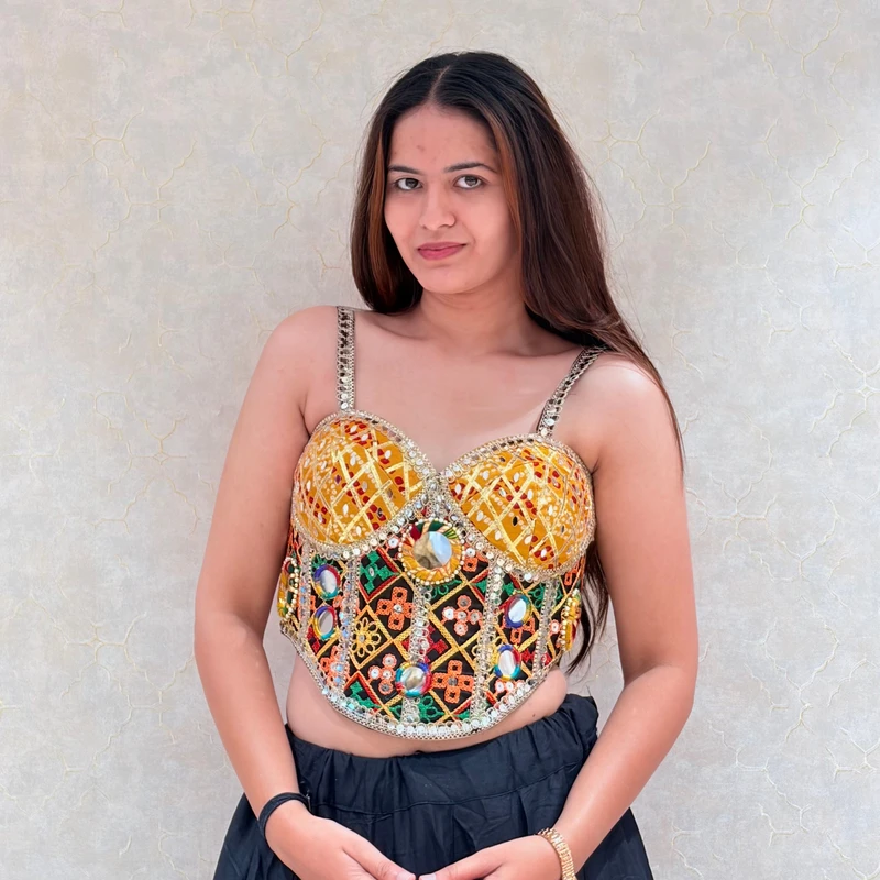 yellow blouse